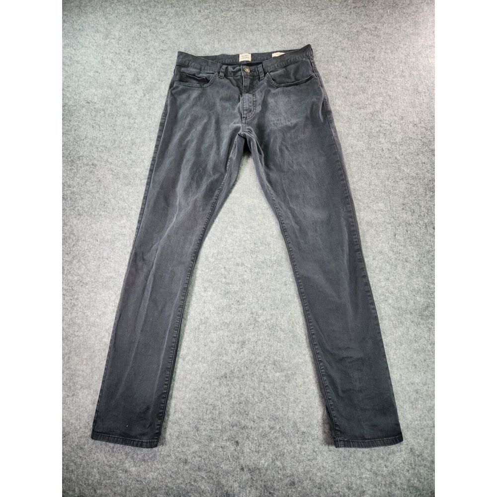 Flint And‎ Tinder Jeans Mens 32x34 Slim Fit Chino Gray Preppy